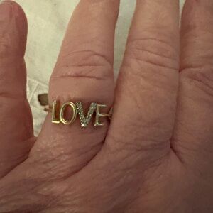 EUC gold tone ring size 8
